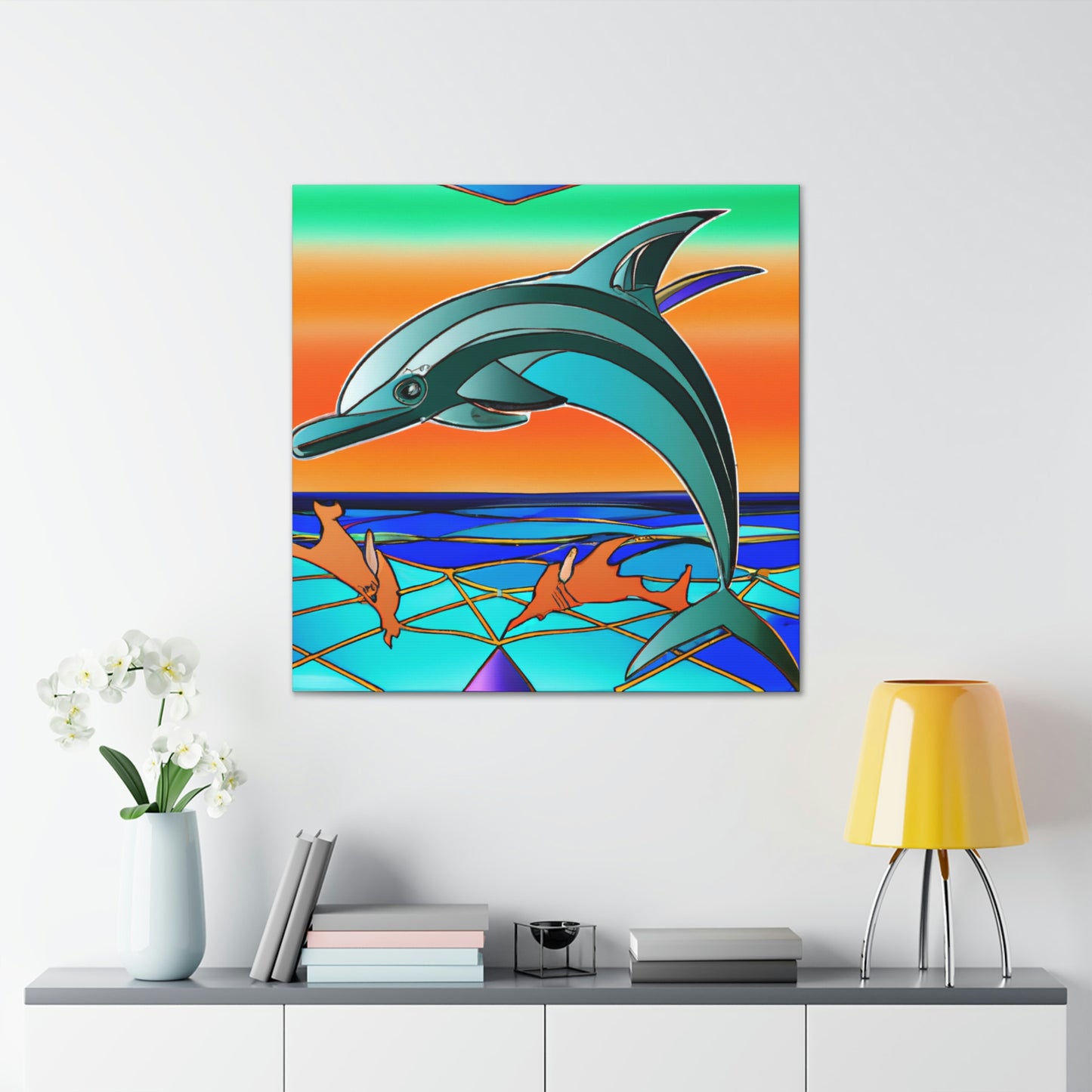 Gliding Dolphin Majesty - Canvas