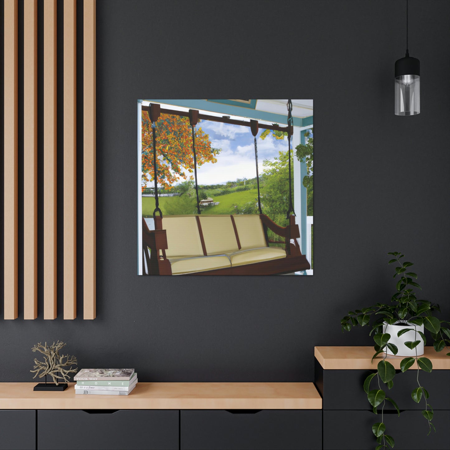 "Porch Swing in Bloom" - Canvas