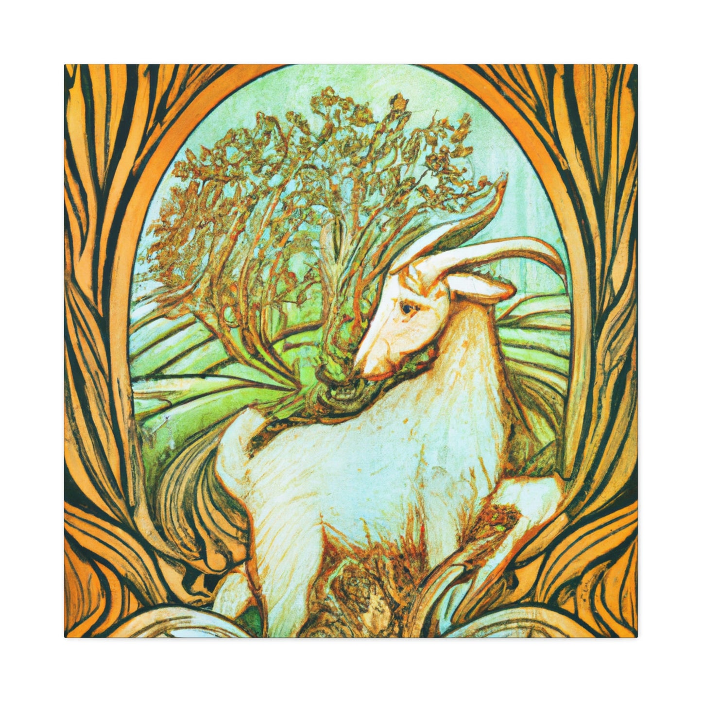 "Goat of Art Nouveau" - Canvas