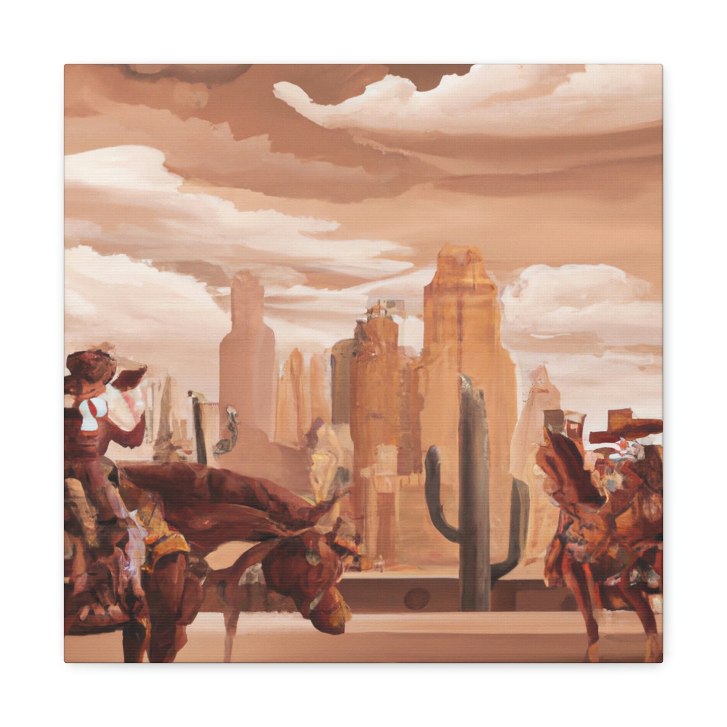 Modern Western Desertscape - Canvas