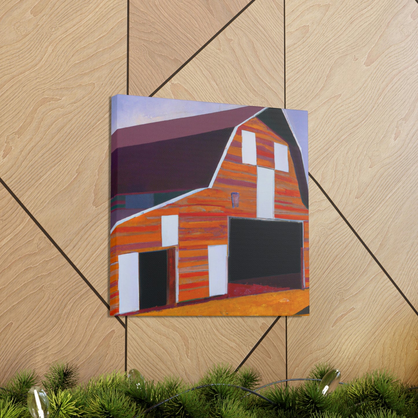 "Deco Barn Sunrise" - Canvas