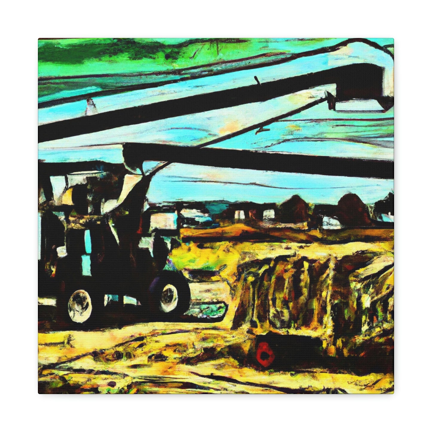 "Hay Baler at Dusk" - Canvas