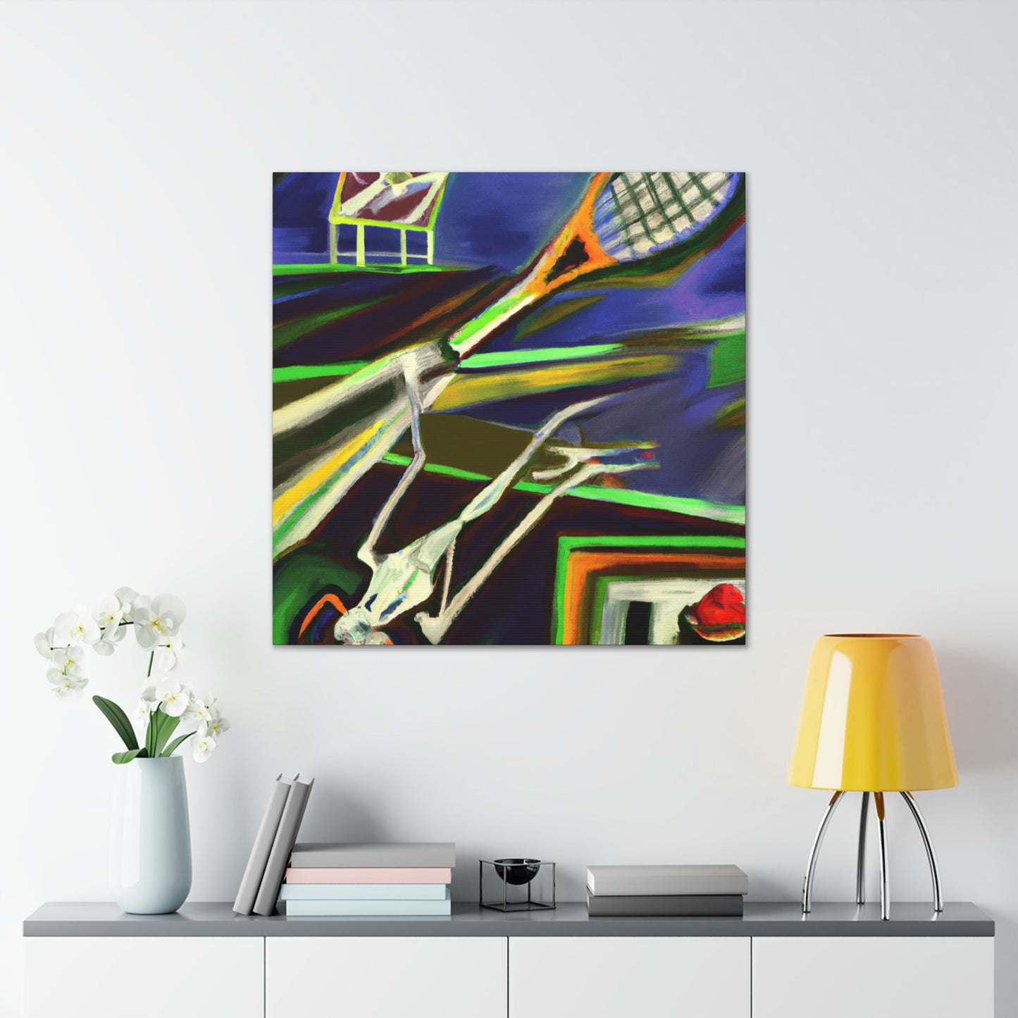 Tennis at Midnight Sky - Canvas