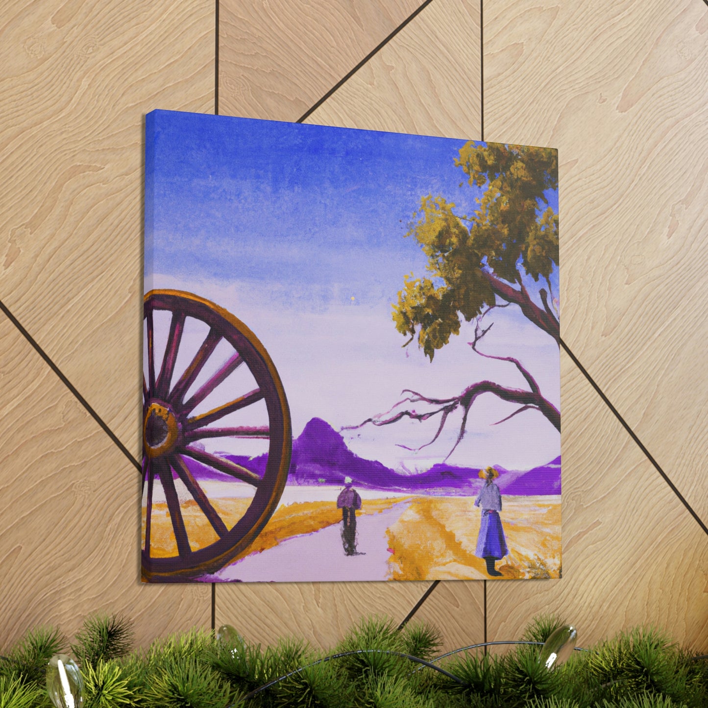 "Wagon Wheel Opulence" - Canvas