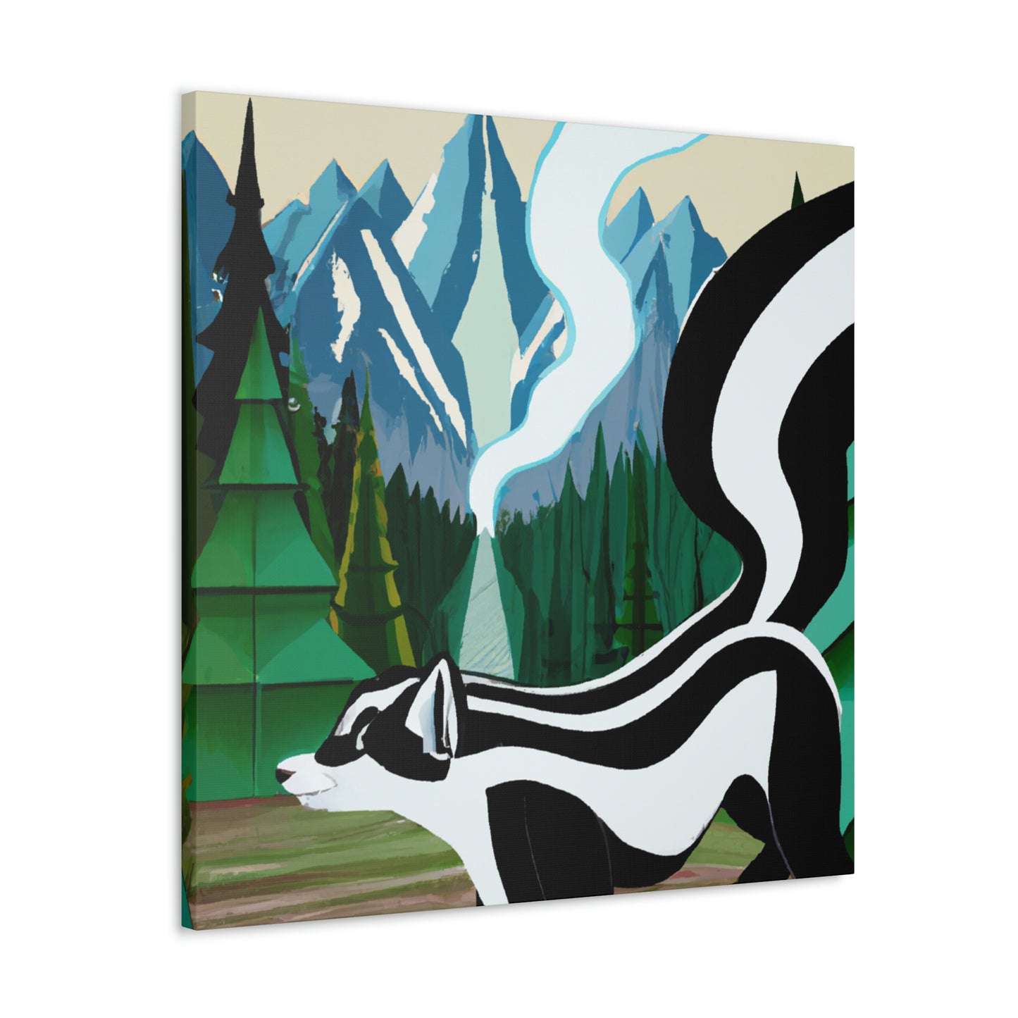 Skunk in Art Deco - Canvas