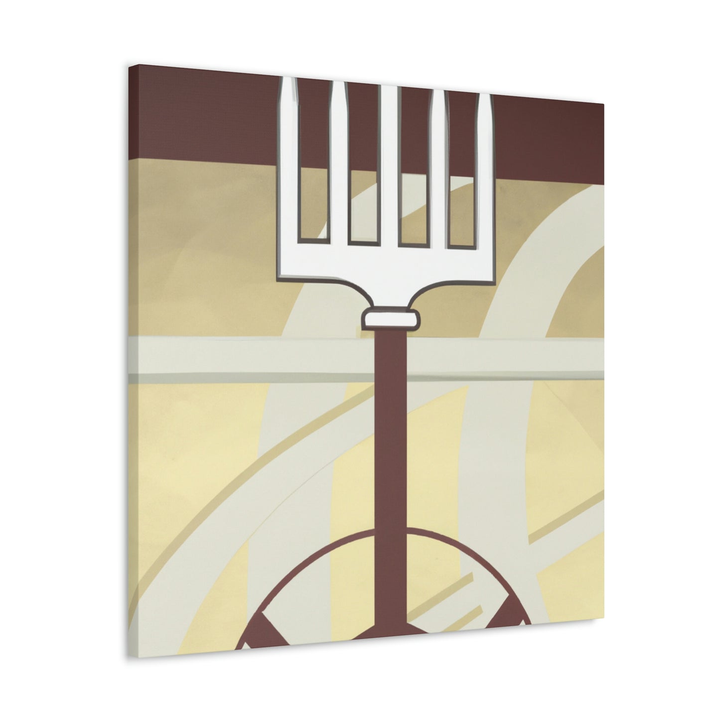 "Flamboyant Deco Pitchfork" - Canvas