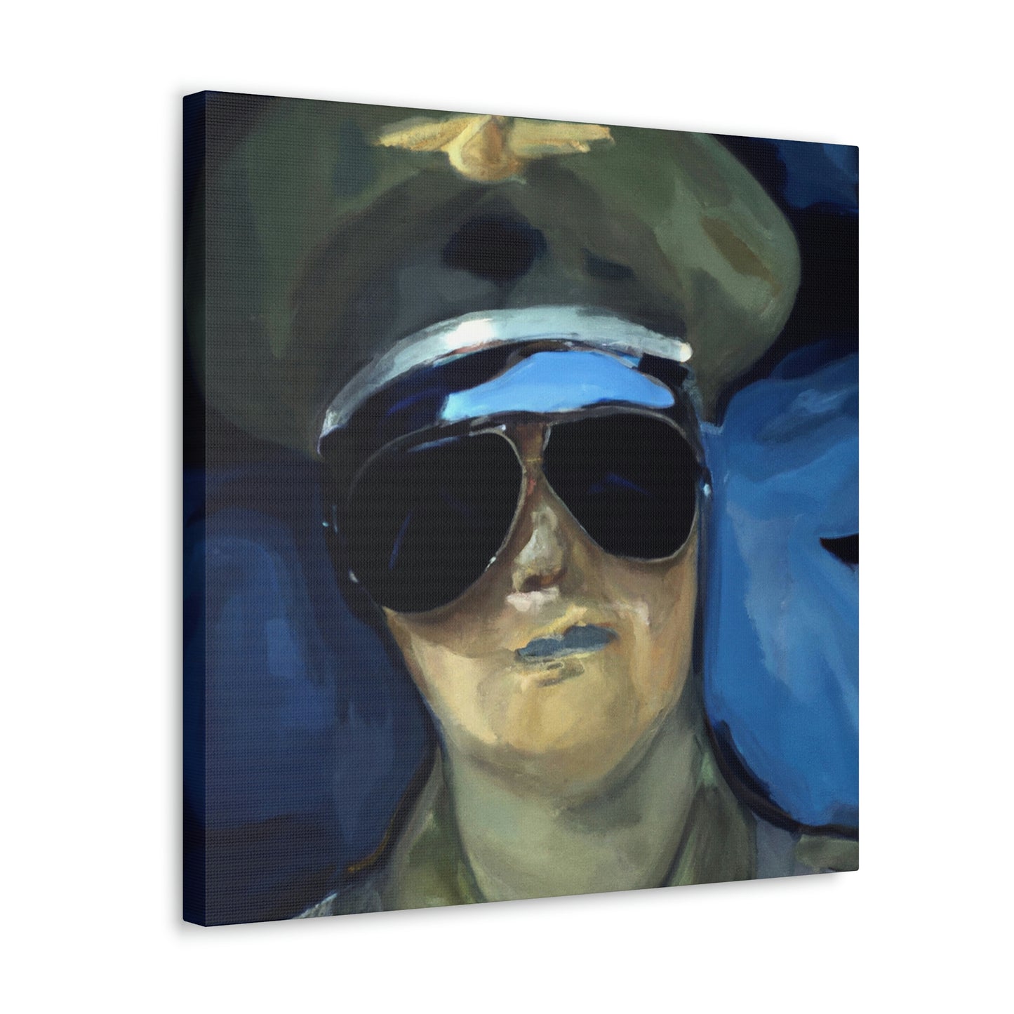 Navy Pilot Expressionism - Canvas