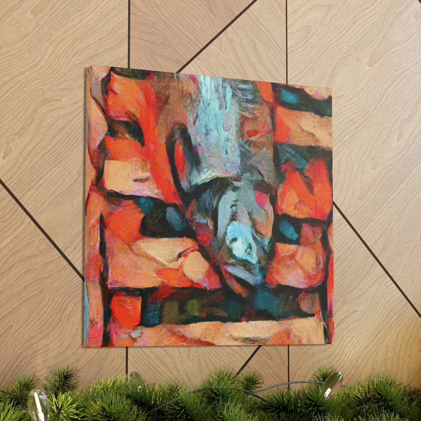 "Salmon and Moods" - Canvas