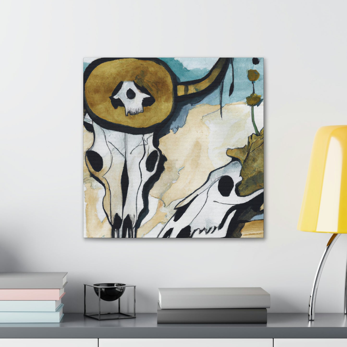 "Cow Skull in Vision" - Canvas