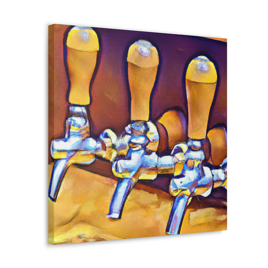 Pouring Night Bar Tap - Canvas