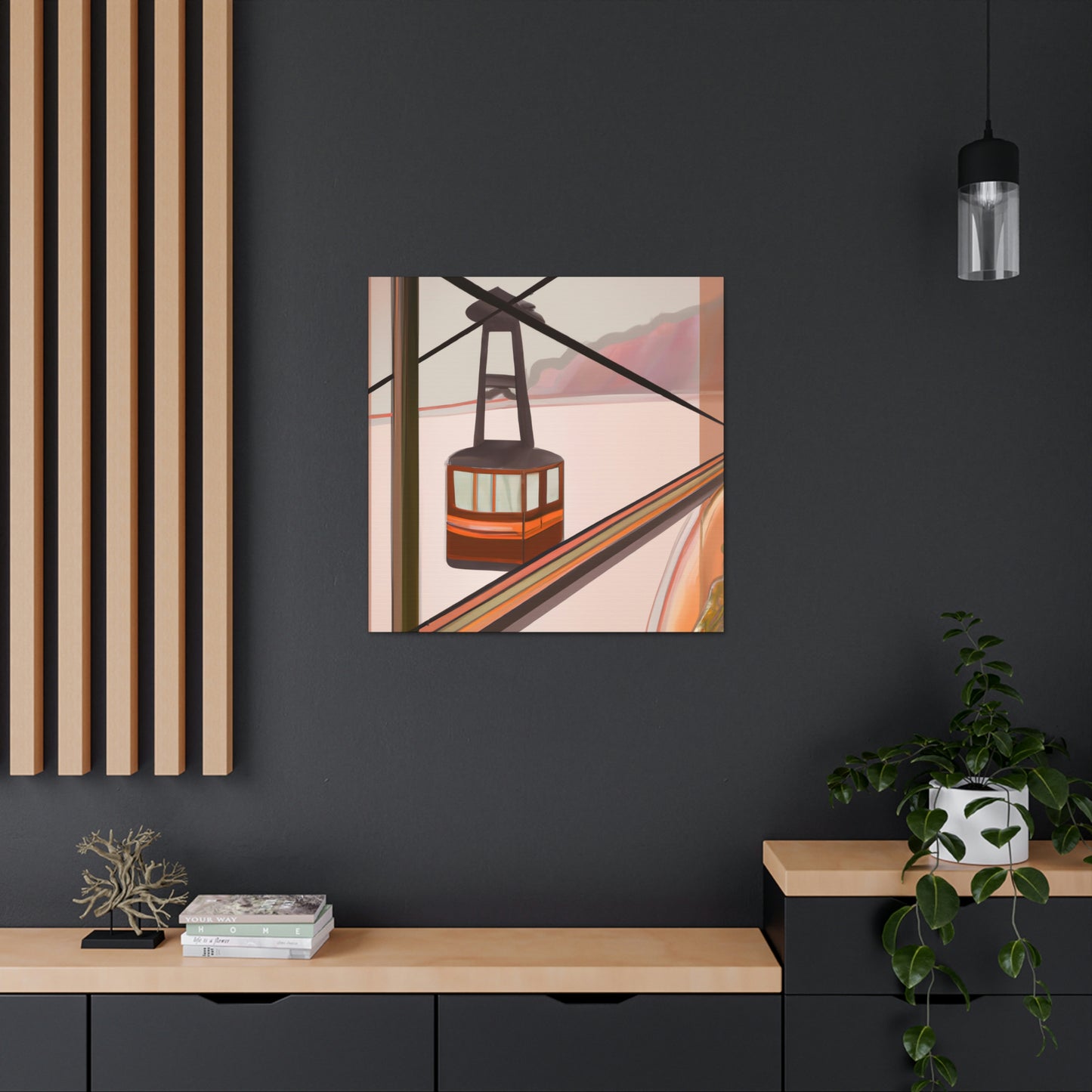 "Cable Car Dreams 1920s" - Canvas