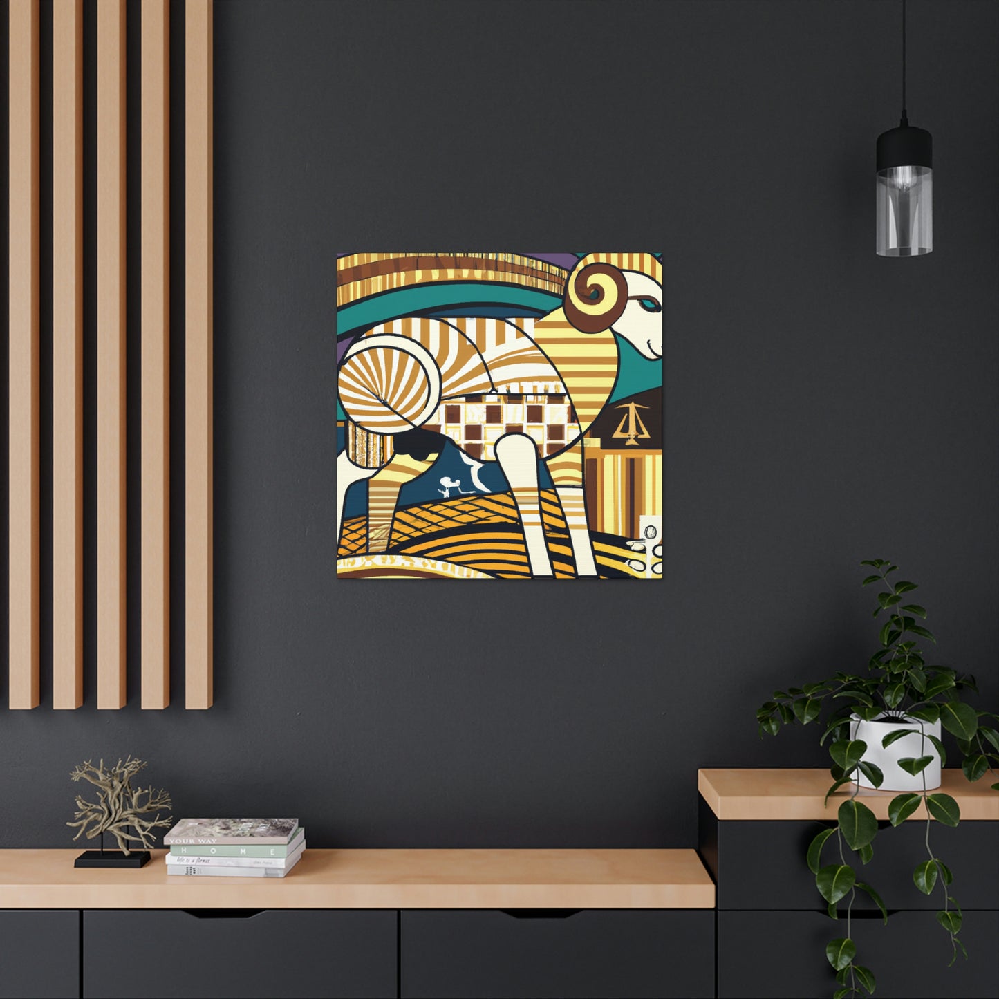 Lamb in Art Deco - Canvas