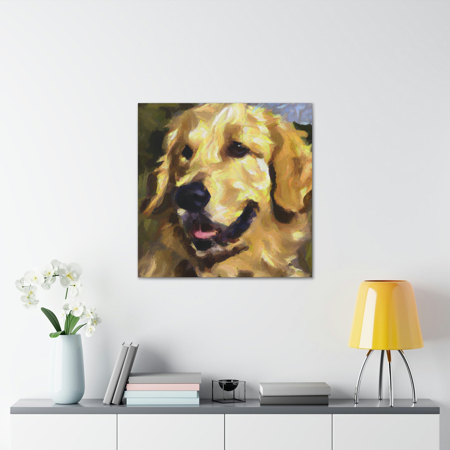 Golden Retriever Surrealism - Canvas