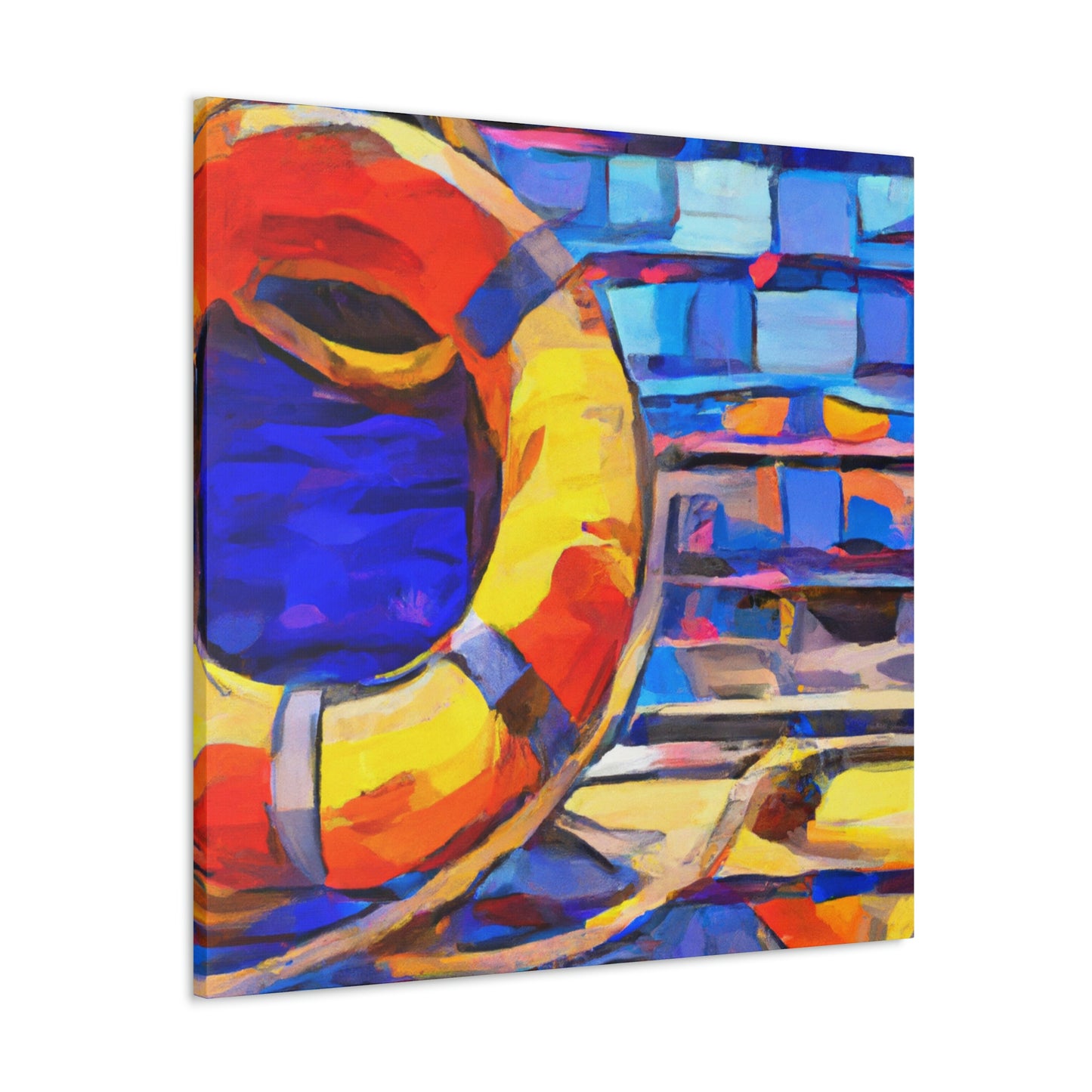 "Life Buoy in Bloom" - Canvas