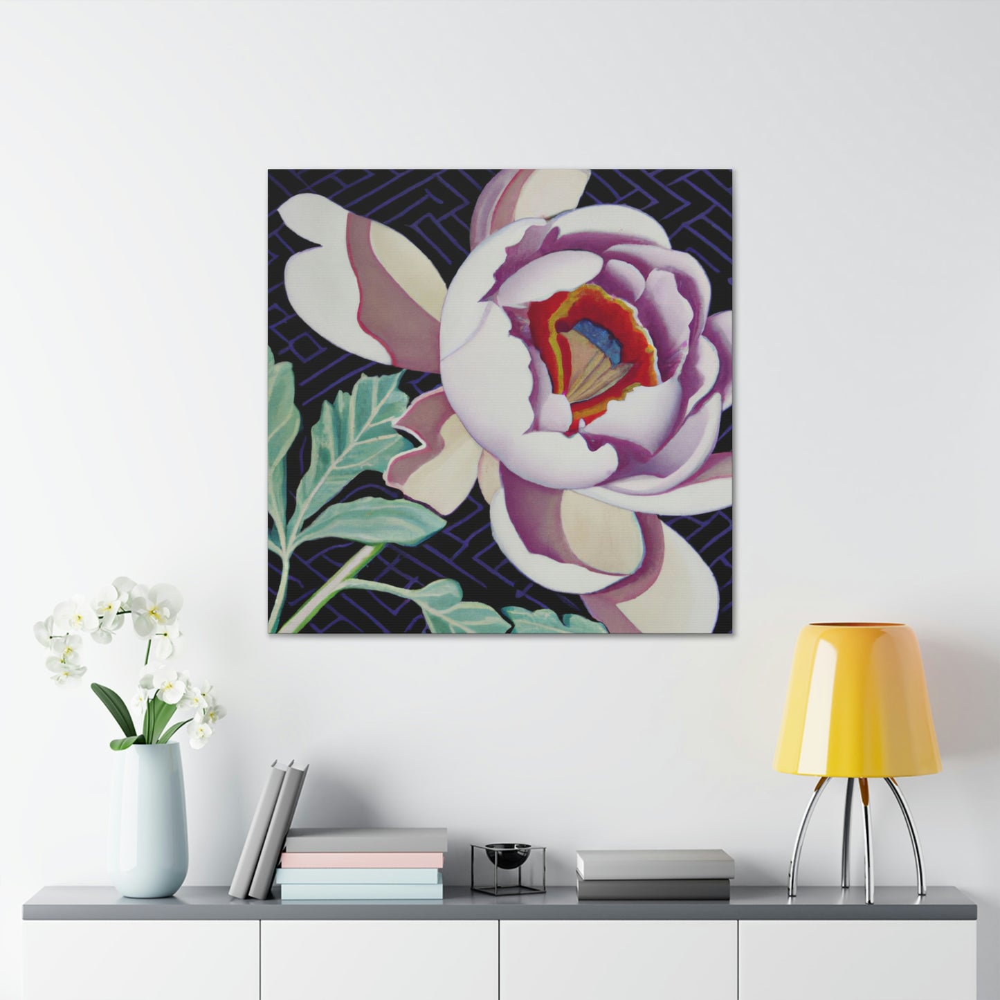 "Peony in Art Deco" - Canvas