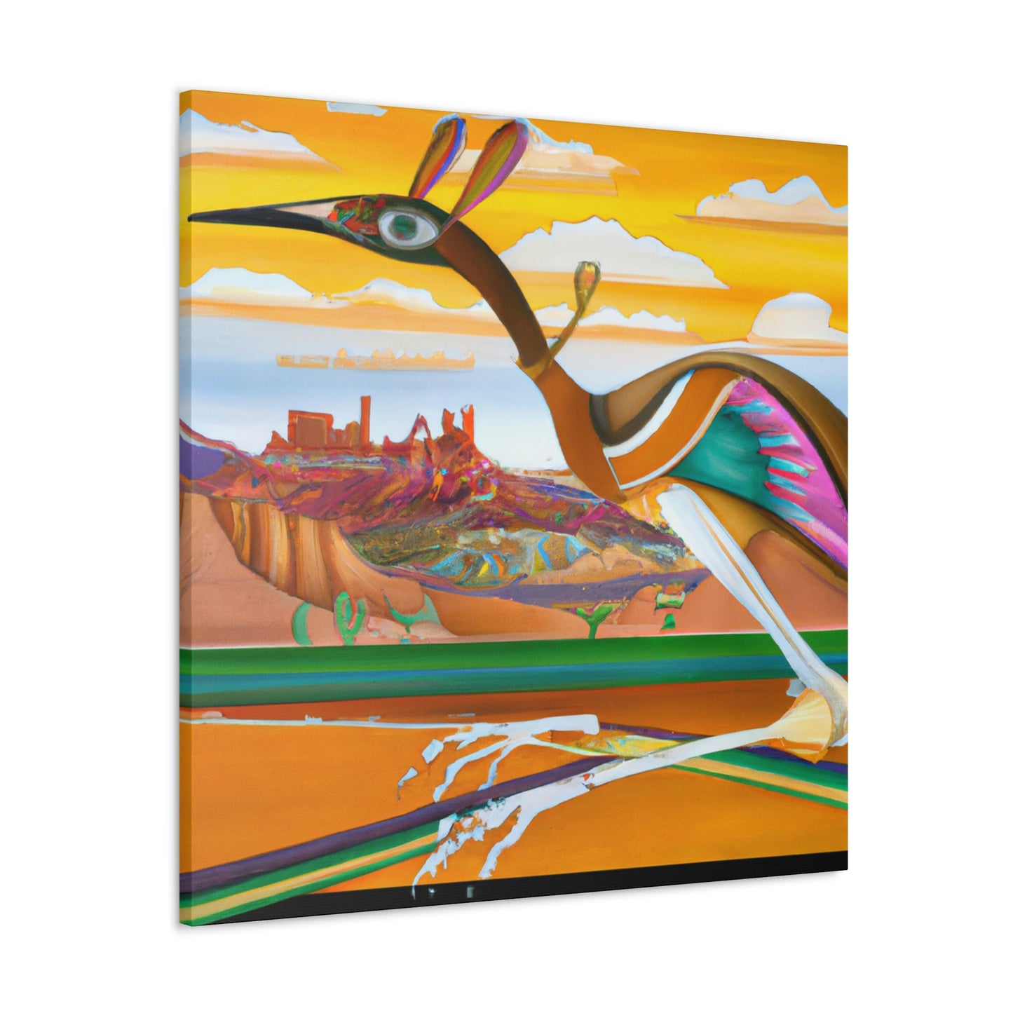 Roadrunner Art Deco - Canvas