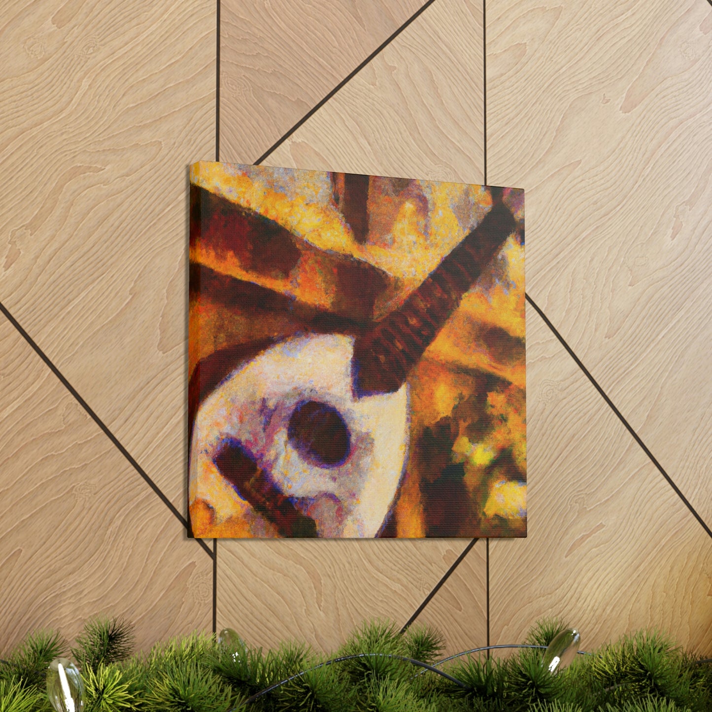 Mandolin in Moonlight. - Canvas