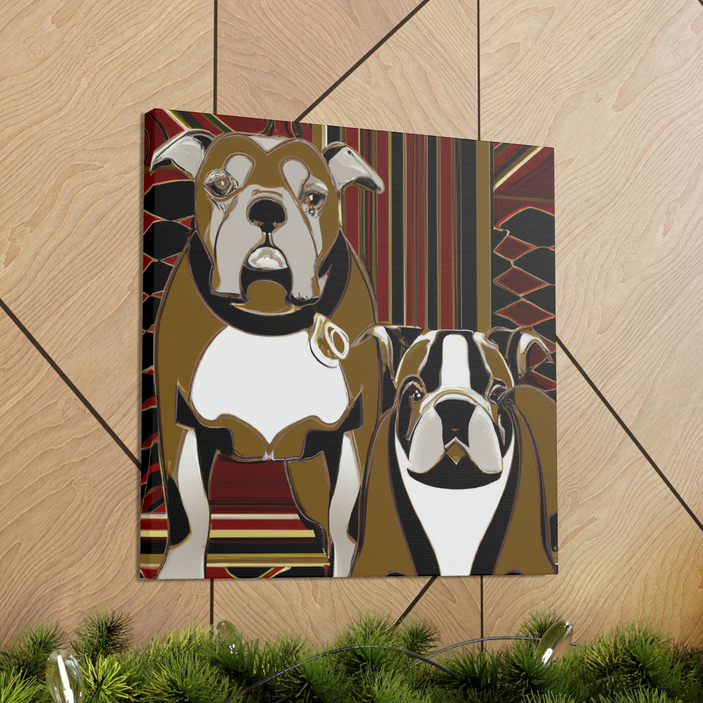 "Bulldog's Deco Grandeur" - Canvas