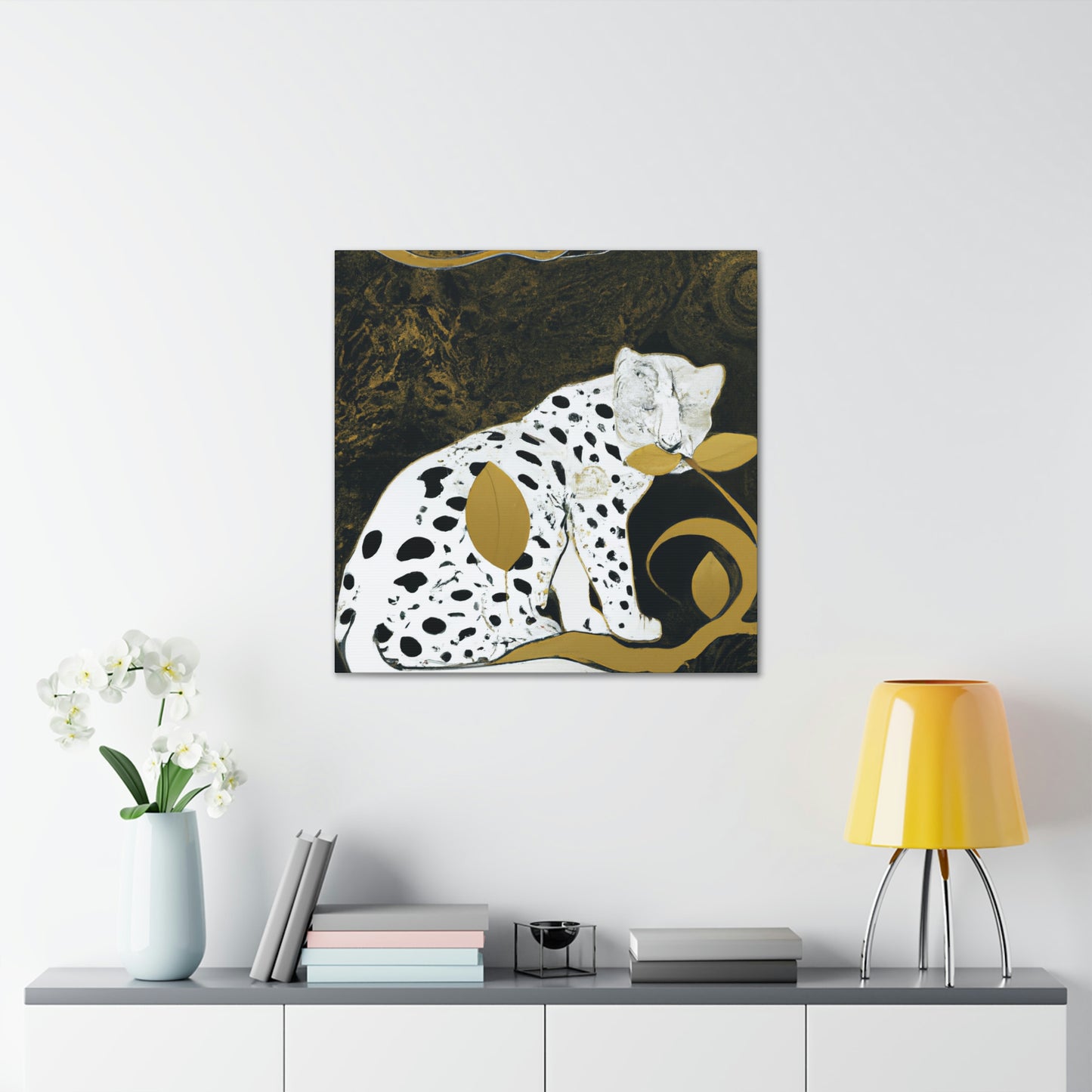 "Clouded Leopard Glistens" - Canvas