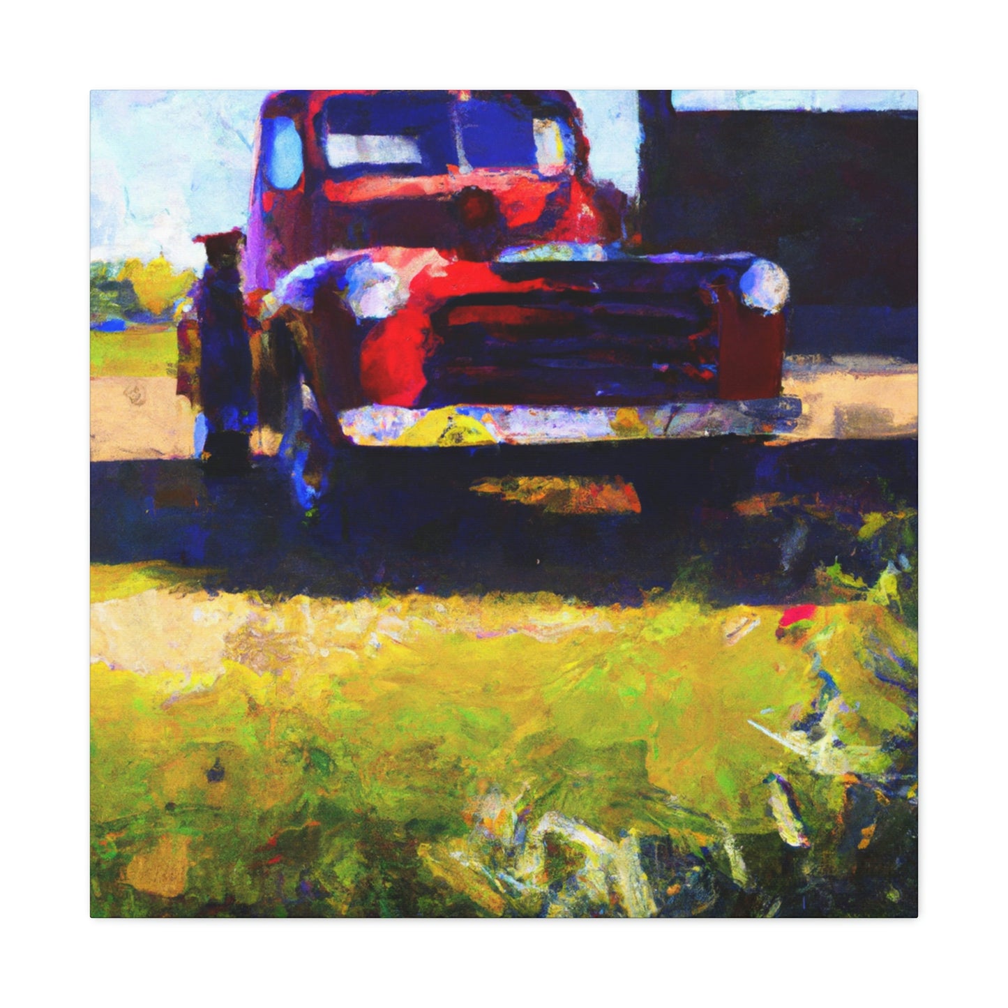 Old Pickup Reflection - Canvas