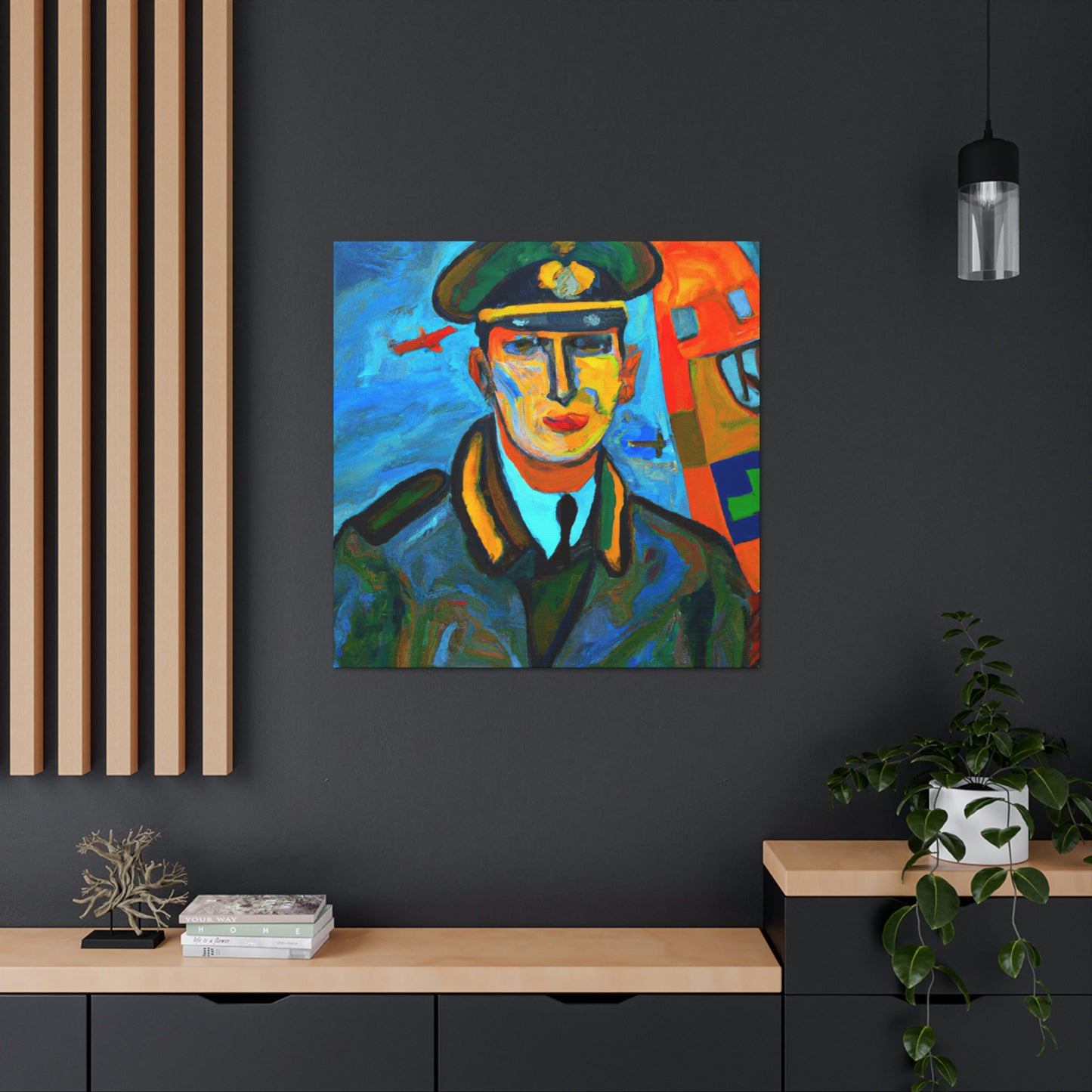 Navy Pilot in Fauve - Canvas