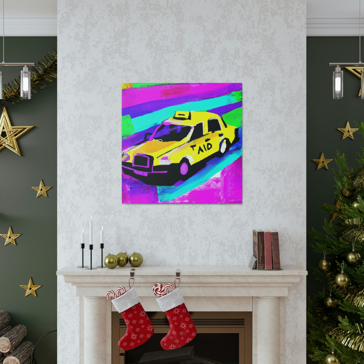 "Ride in Yellow Taxi" - Canvas