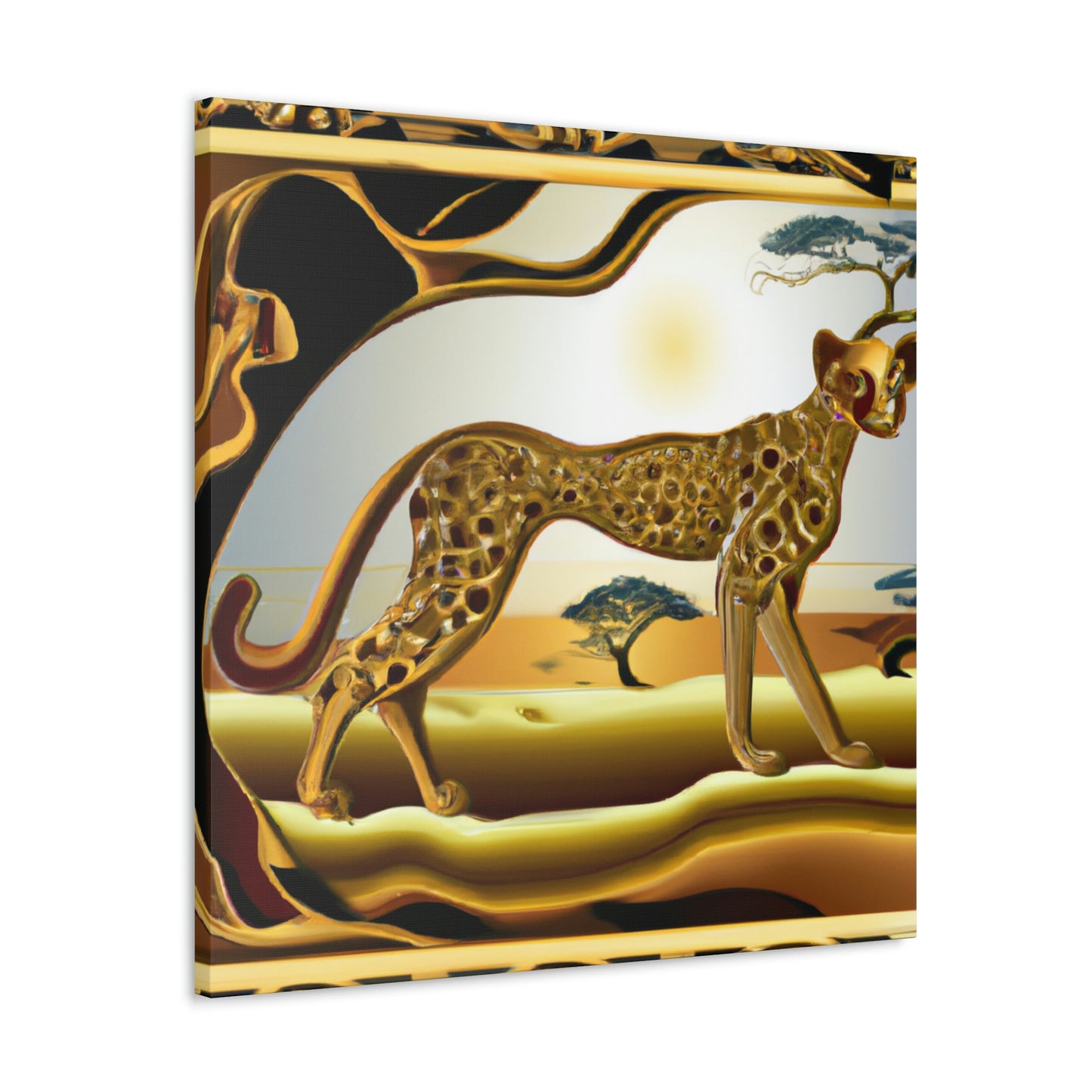 Cheetah Art Deco Glide - Canvas