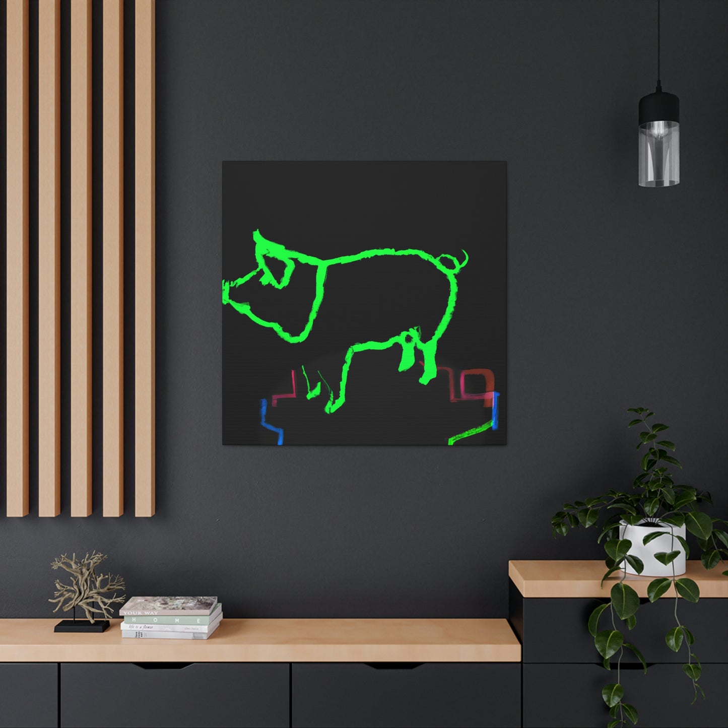 "Pig with Paunchy Pride" - Canvas