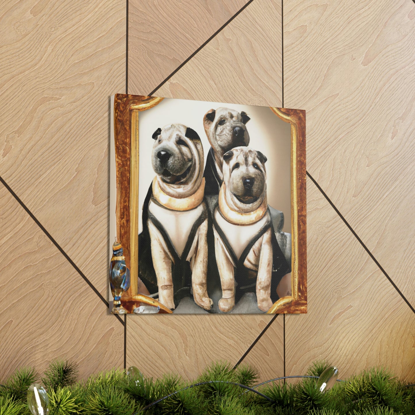 "Shar Pei's Golden Shine" - Canvas