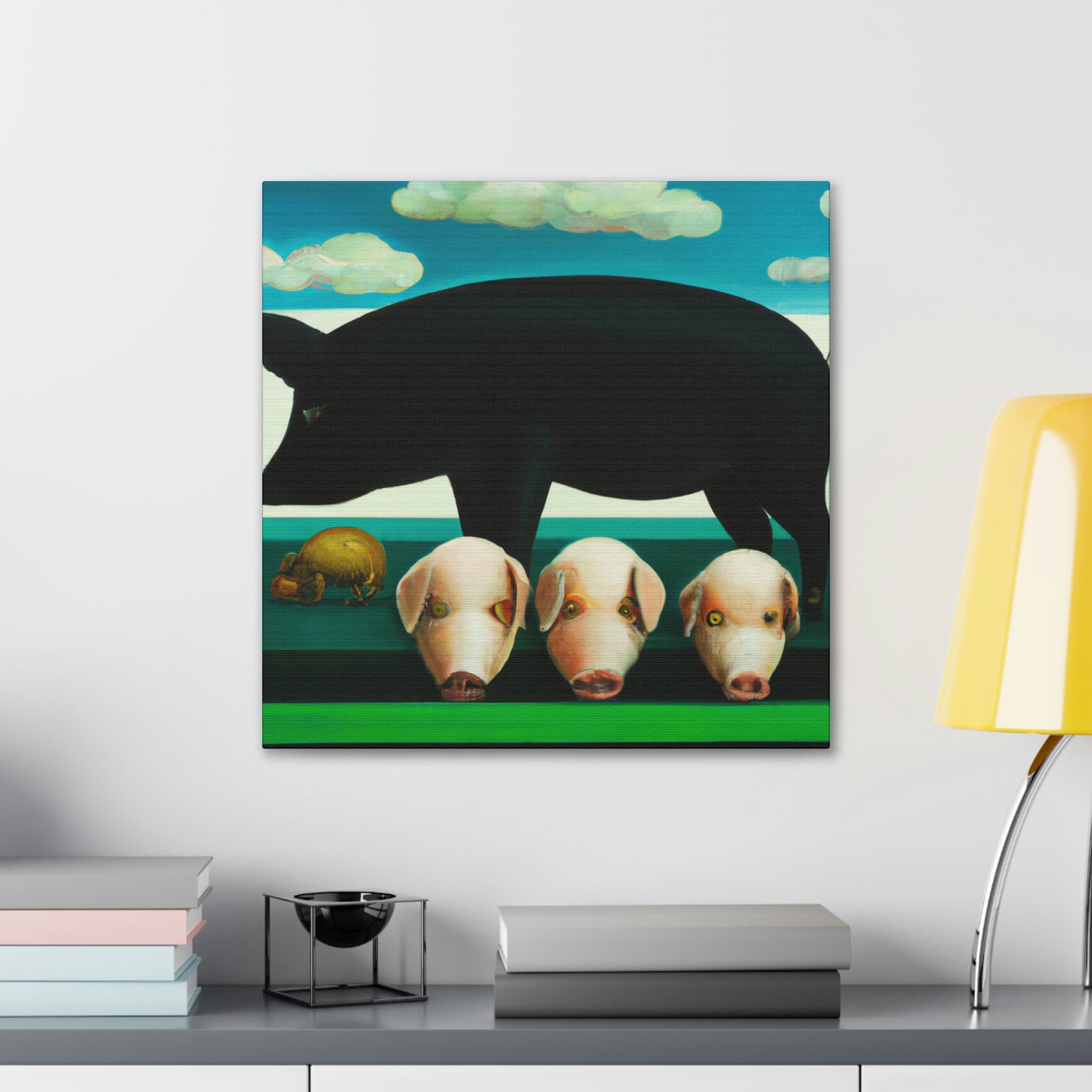 Pigs in Minimalism - Canvas