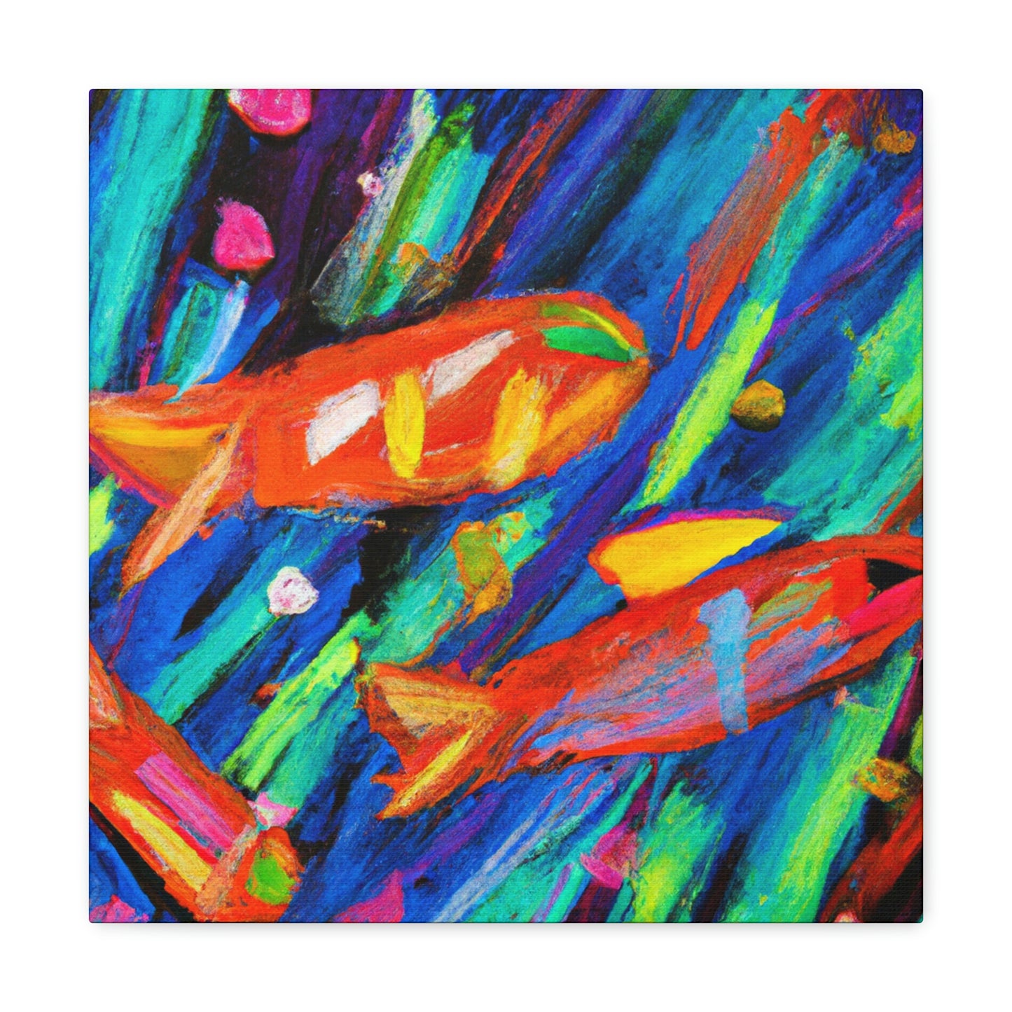 "Neon Tetra Glowing Bright" - Canvas