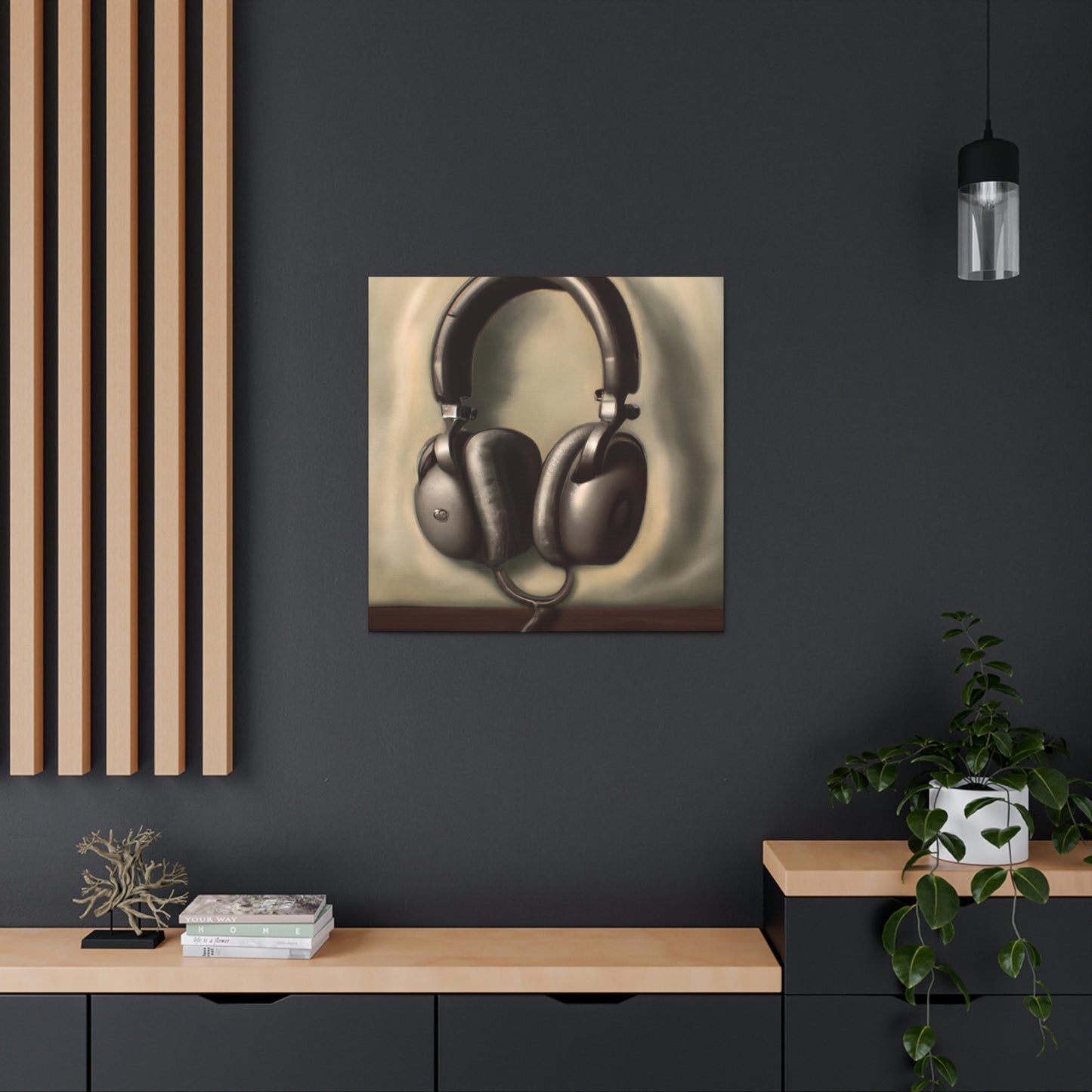 "Headphones on a Cloud" - Canvas