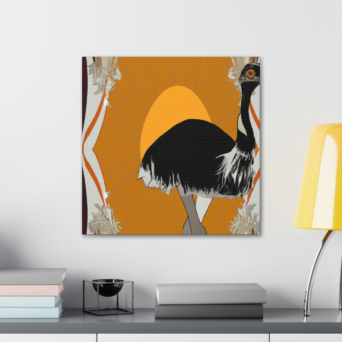 "Emu with Deco Glam" - Canvas