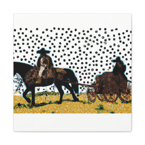 Stagecoach in Pointillism - Canvas