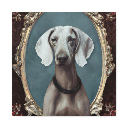 "Weimaraner Rococo Dream" - Canvas