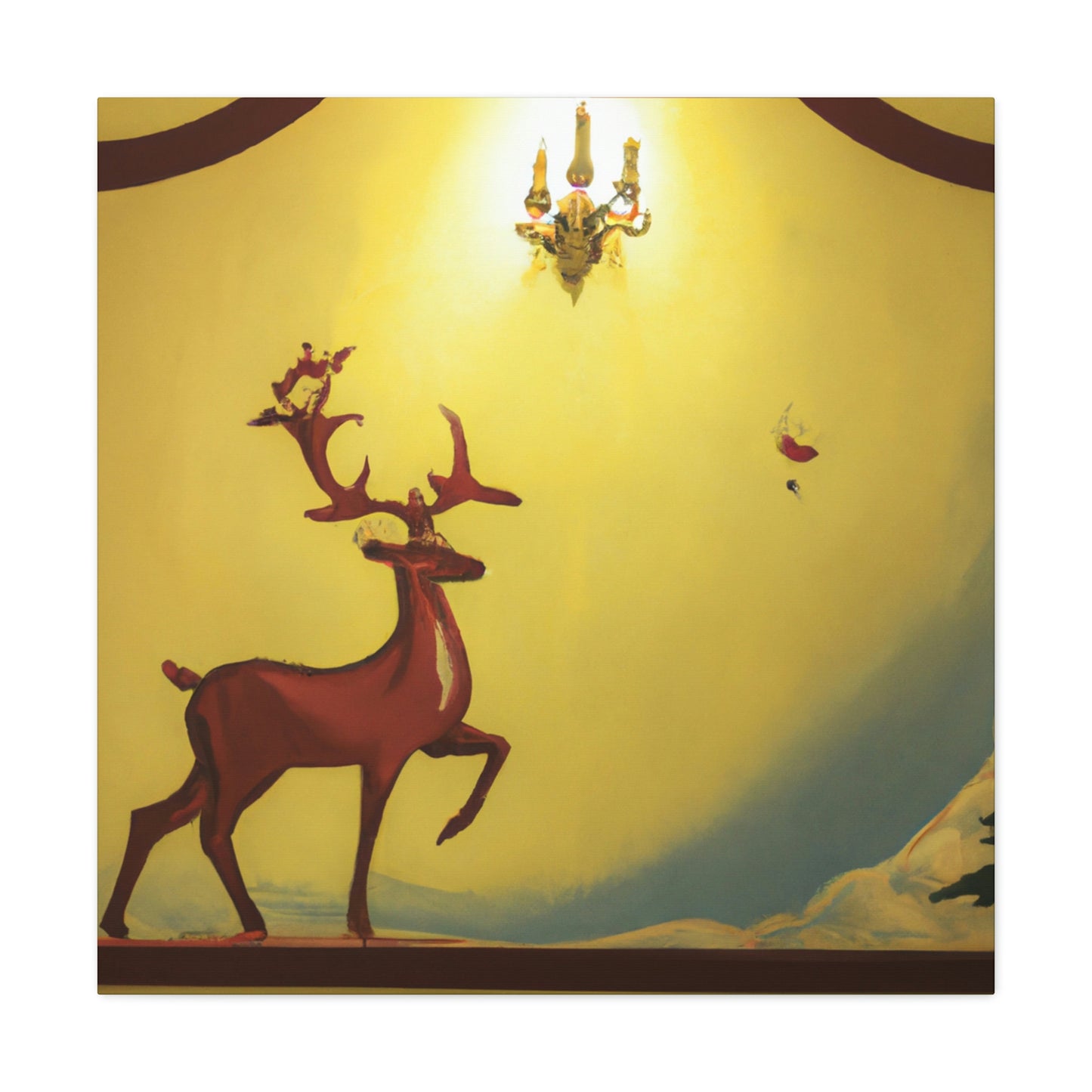 "Reindeer Art Deco" - Canvas