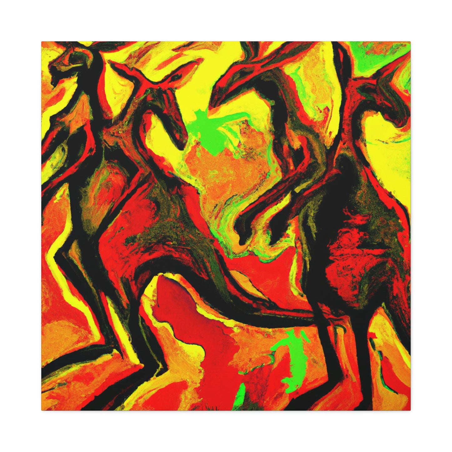 Kangaroos in Expressionism - Canvas