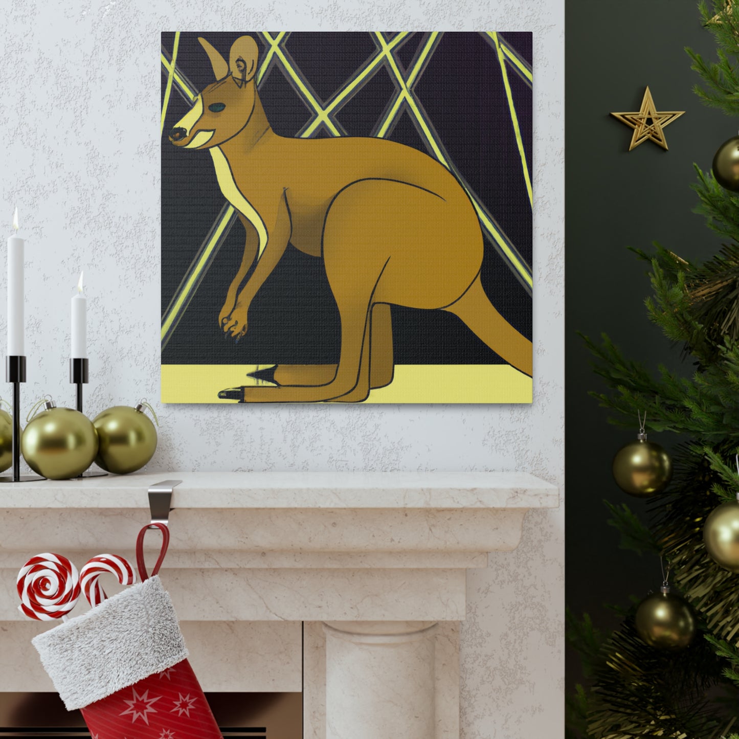 "Gleaming Wallaby Splendor" - Canvas