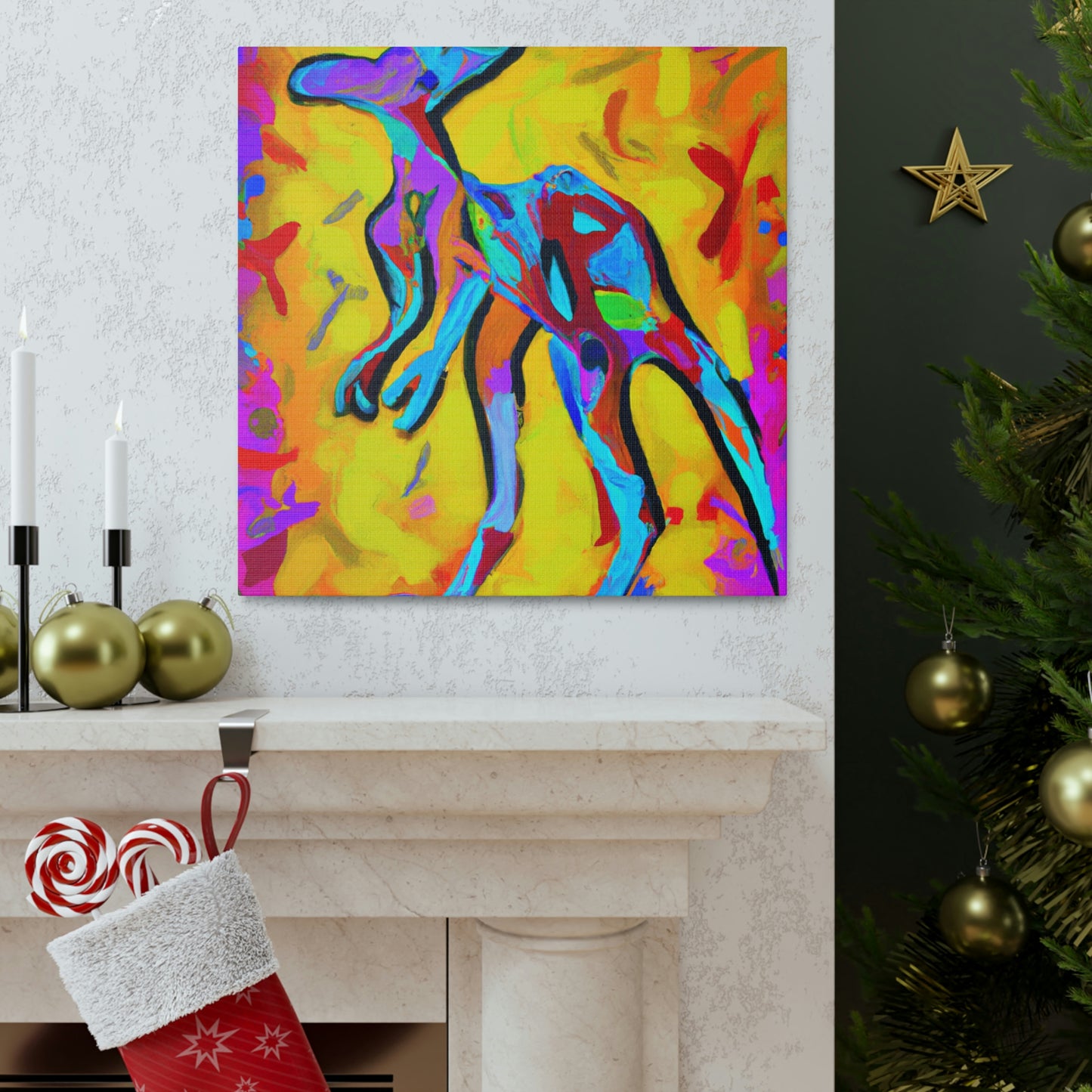 Kangaroo's Expressionist Dance - Canvas