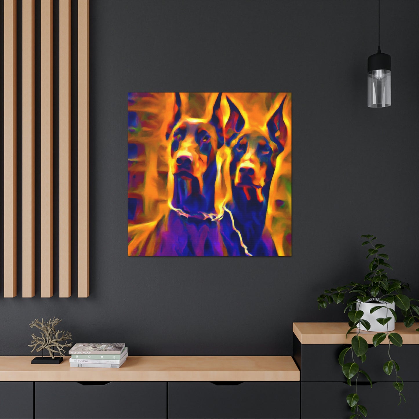 "Loyal Doberman Dreams" - Canvas