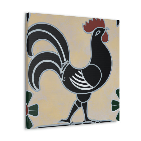 "Rooster's Art Deco Dream" - Canvas
