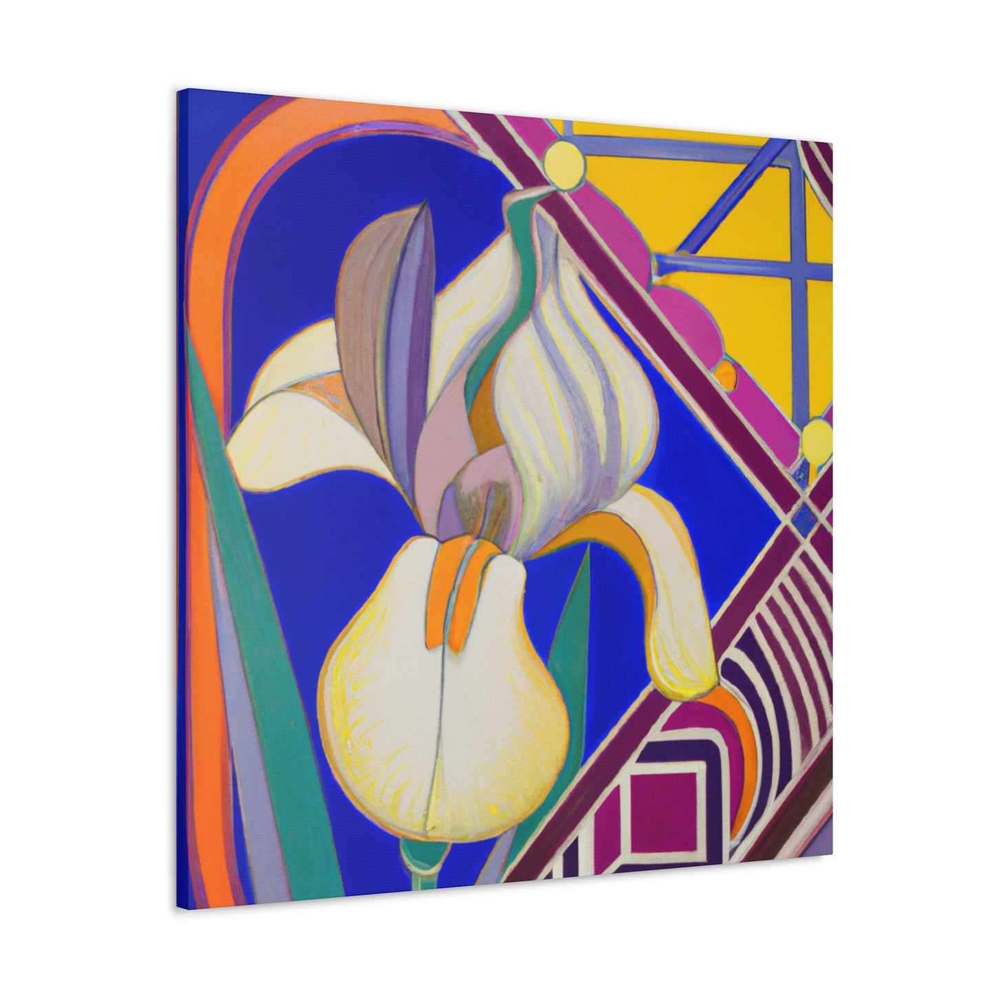 "Iris in Azure Splendor" - Canvas