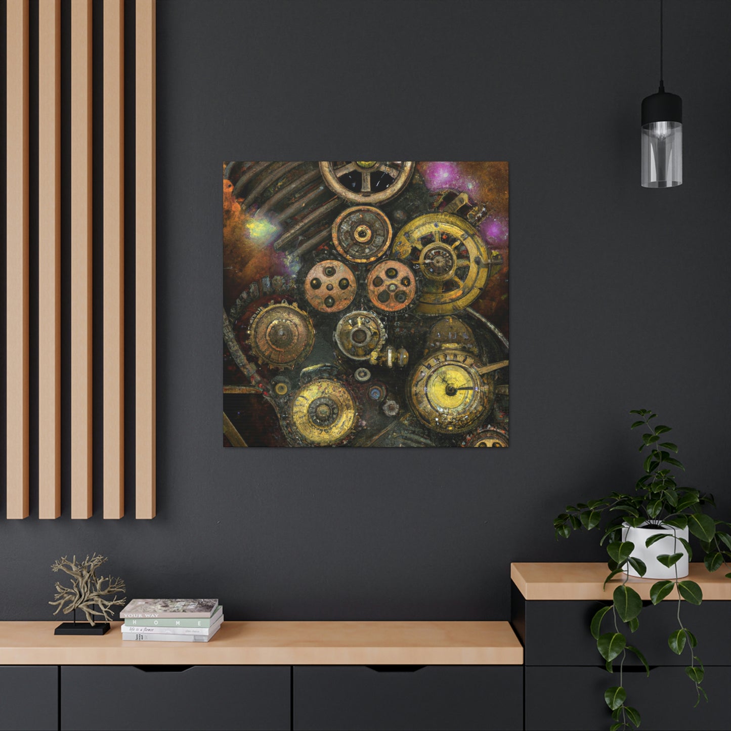 "Star Cluster Steampunk Wonder" - Canvas