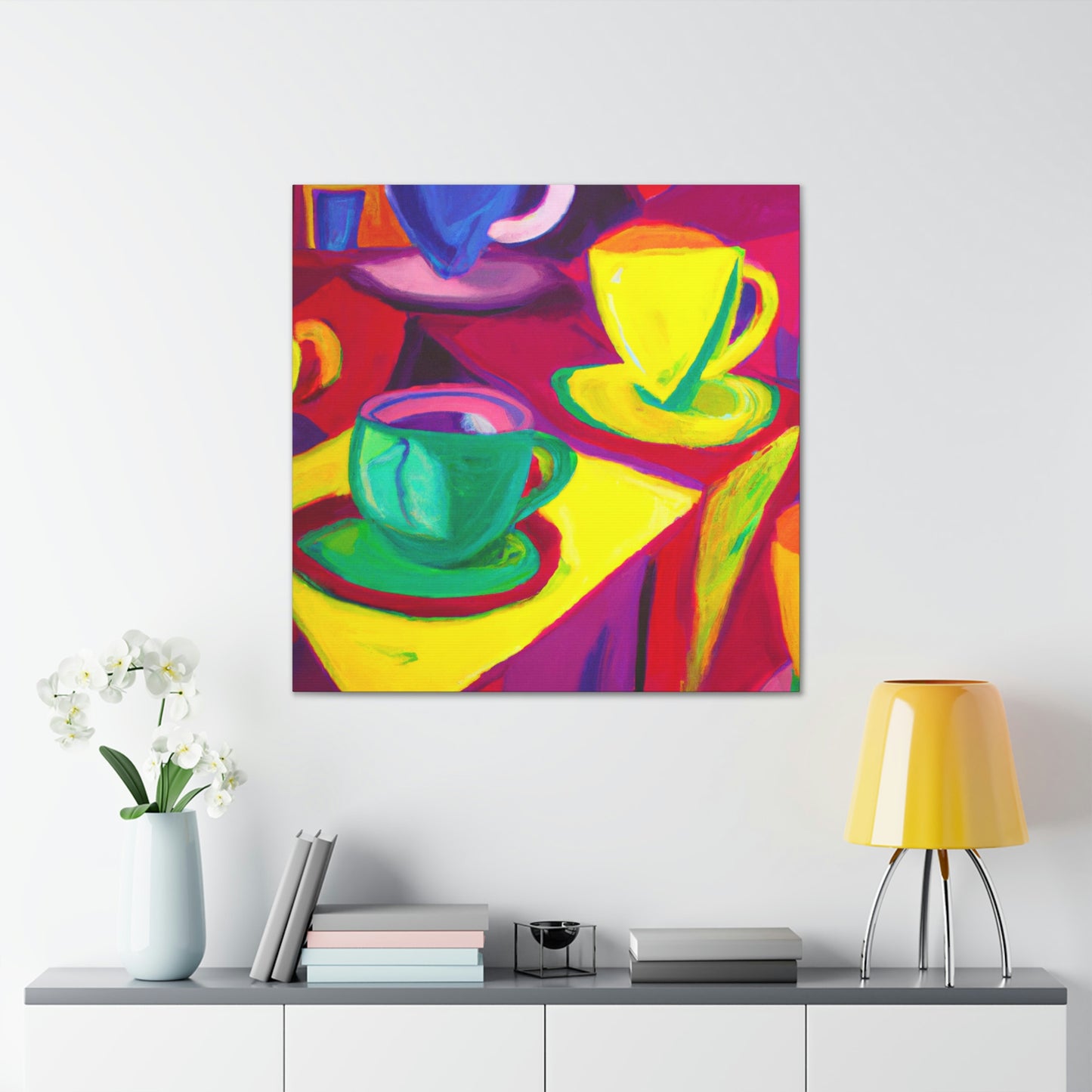 "Teacups in Fauvism" - Canvas