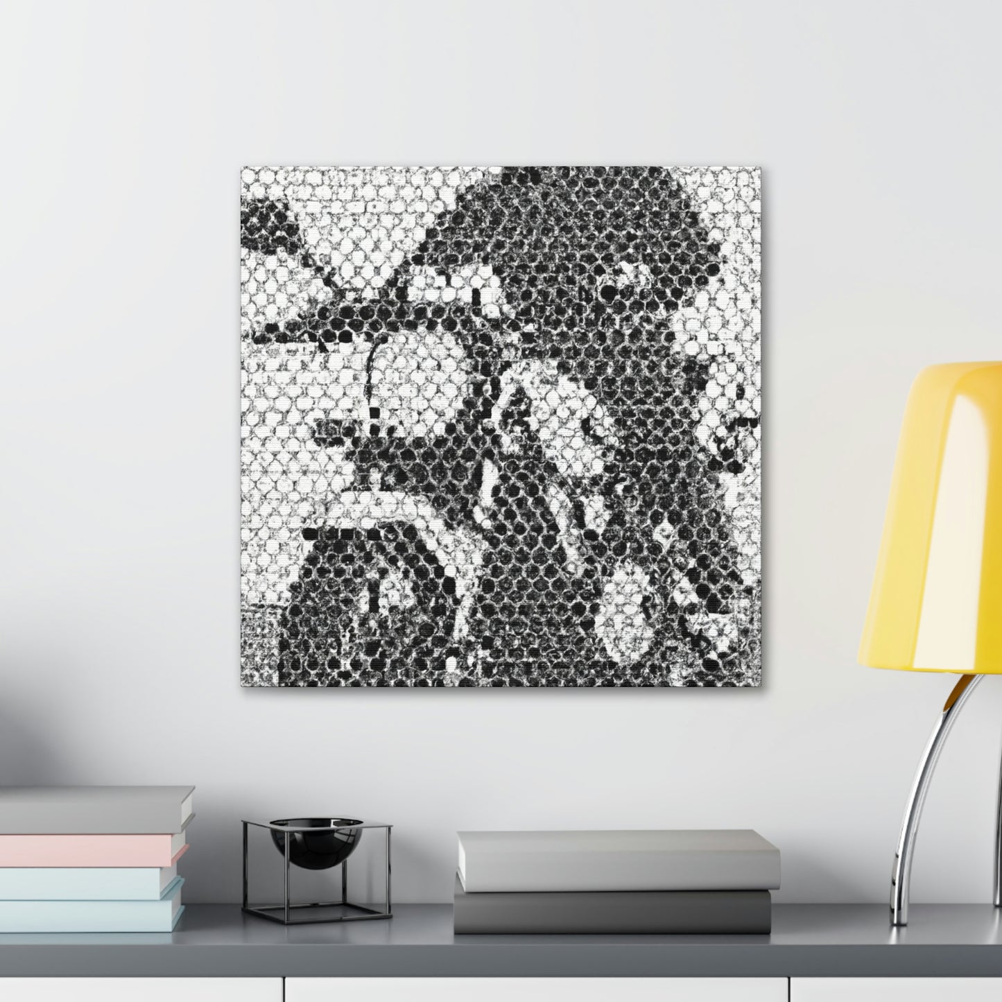 Motorcycles in Pointillism - Canvas