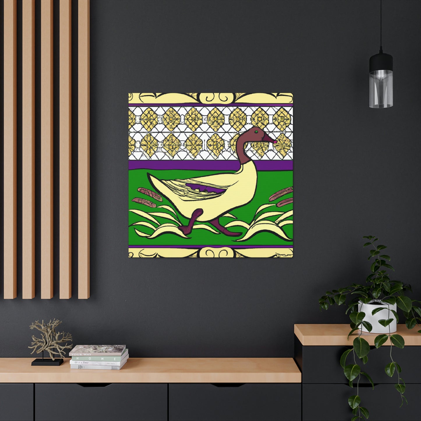 "Duck in Art Nouveau". - Canvas