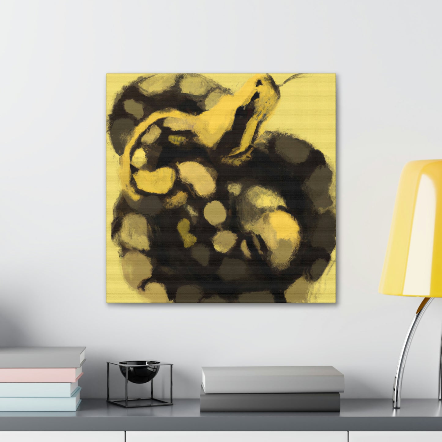 "Ball Python Expressionism" - Canvas