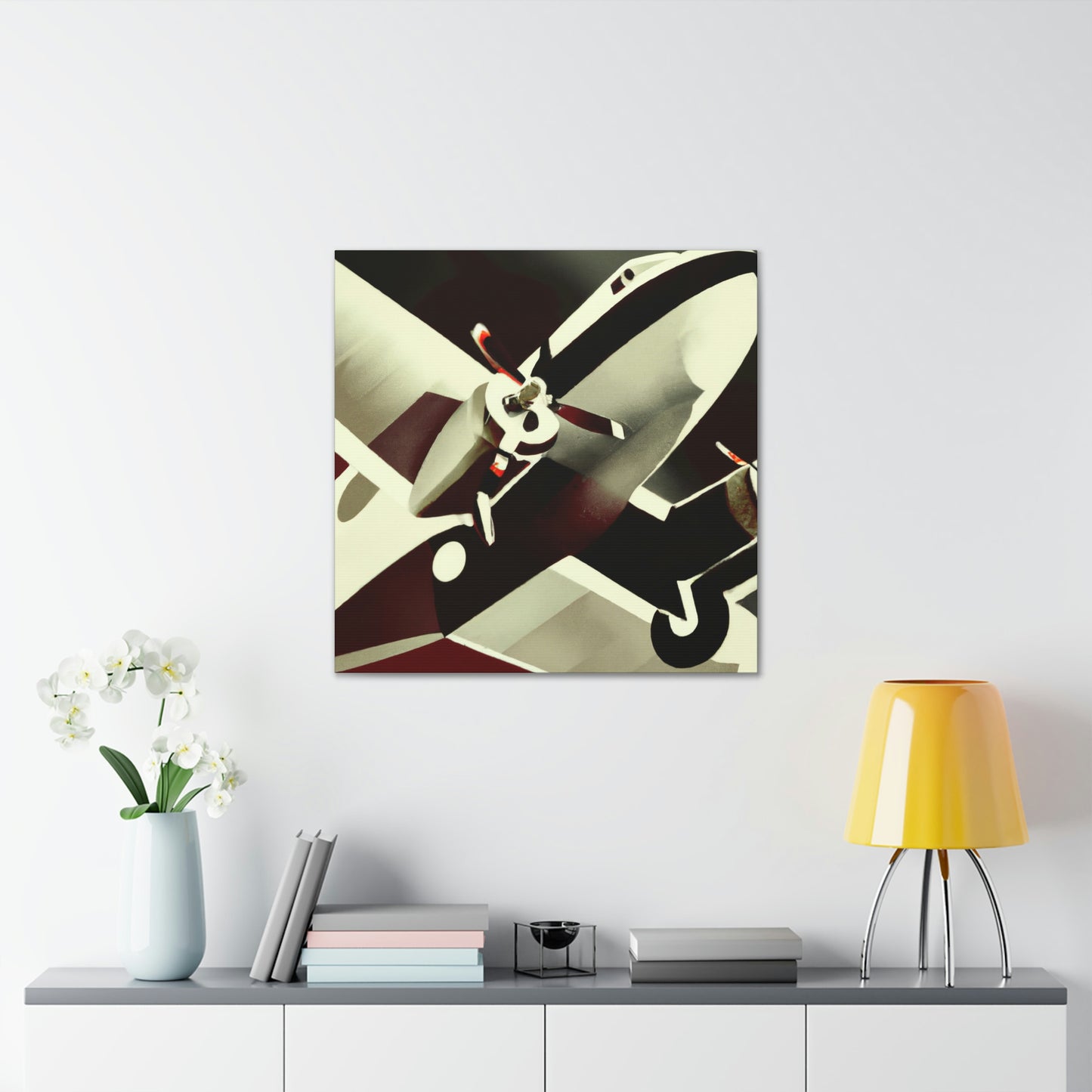 "Flight Over Deco City" - Canvas