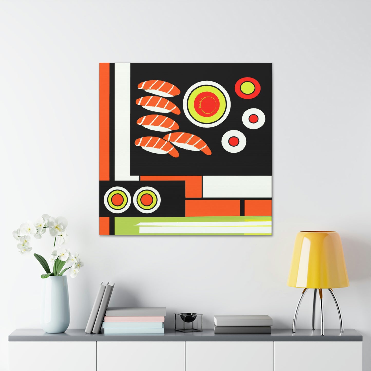 "Delicate Deco Sushi Art" - Canvas