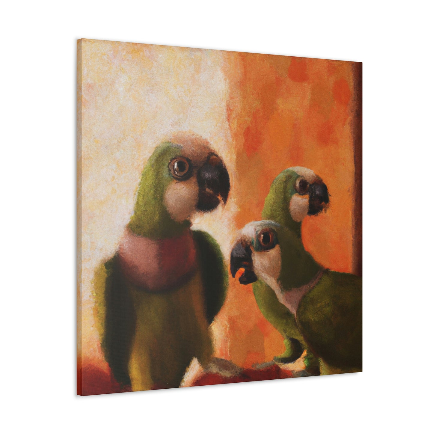 Parrots Take Flight - Canvas